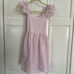 Francesca's Collections Light Pink Ruffled Mini Dress